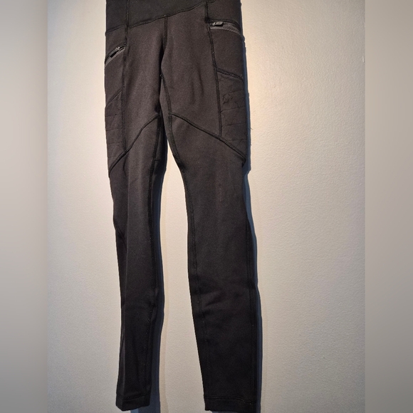 Lululemon Black Athletica Leggings With Zippers | Size 2 - Picture 5 of 7